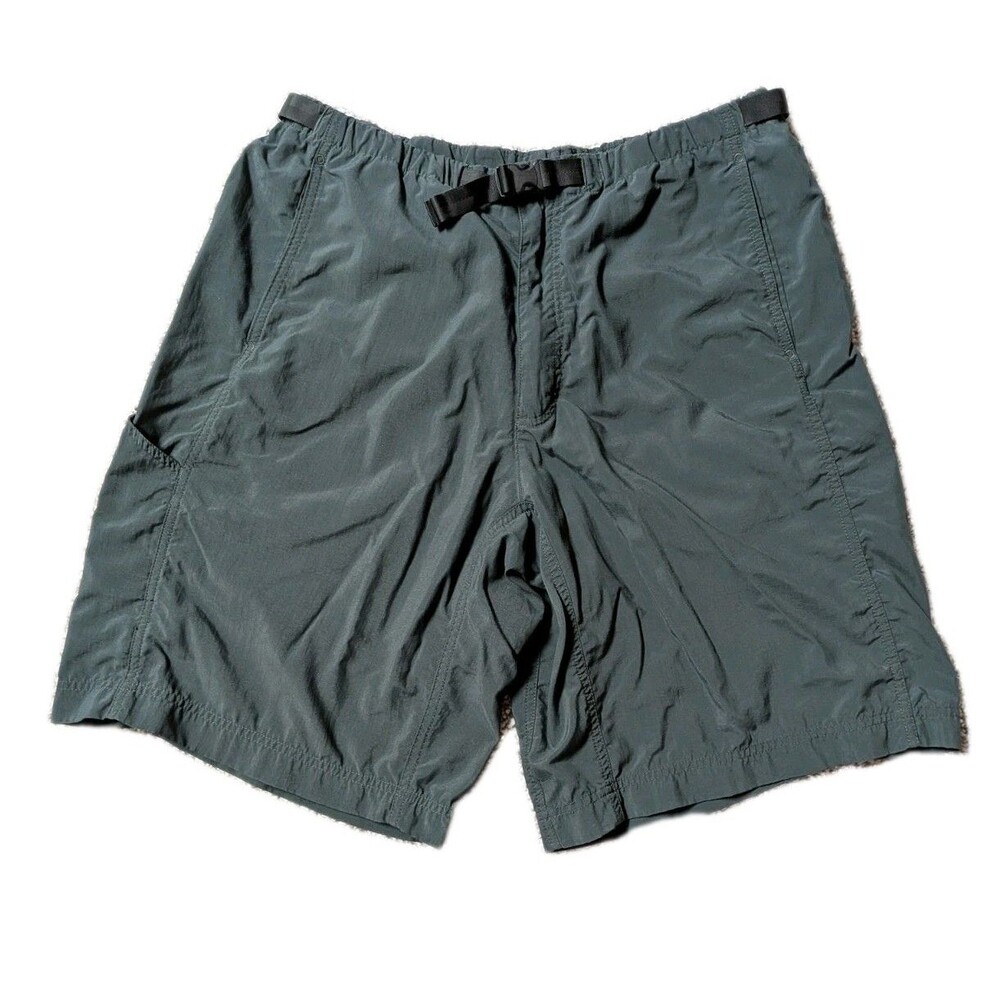Patagonia Gi II Shorts Mens Large Blue Gray Belted 10" Nylon Hiking